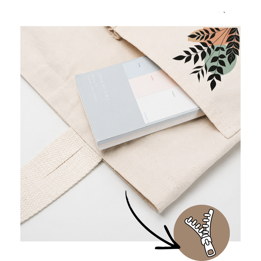 2-Pocket Canvas Tote Bag – Reusable Heavy-Duty Cotton Shopping Tote with Dual Front Pockets (Copy)